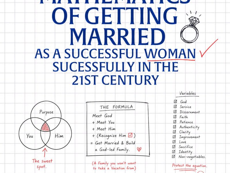 The Mathematics of Getting Married as a Successful Single Woman Successfully in the 21st Century.